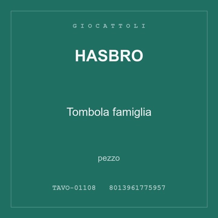 Hasbro Tombola famiglia — conf. 6 pz