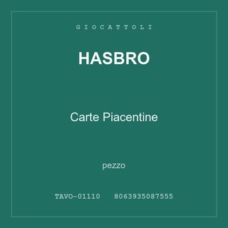 Hasbro Carte Piacentine — conf. 2 pz