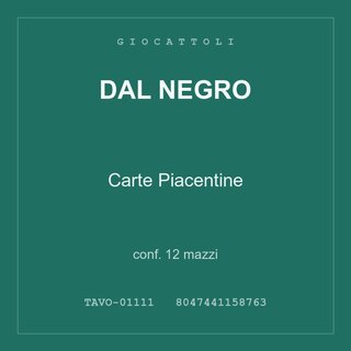 Dal Negro Carte Piacentine — conf. 25 mazzi