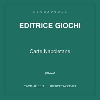Editrice Giochi Carte Napoletane — pezzo