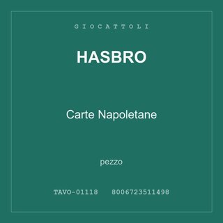 Hasbro Carte Napoletane — pezzo
