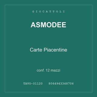 Asmodee Carte Piacentine — conf. 6 mazzi