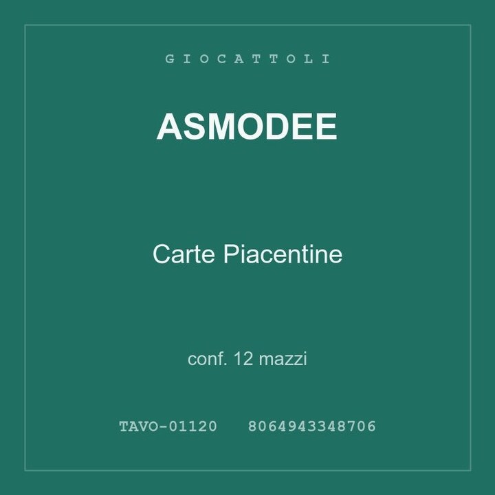 Asmodee Carte Piacentine — conf. 6 mazzi