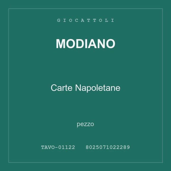 Modiano Carte Napoletane — conf. 4 pz