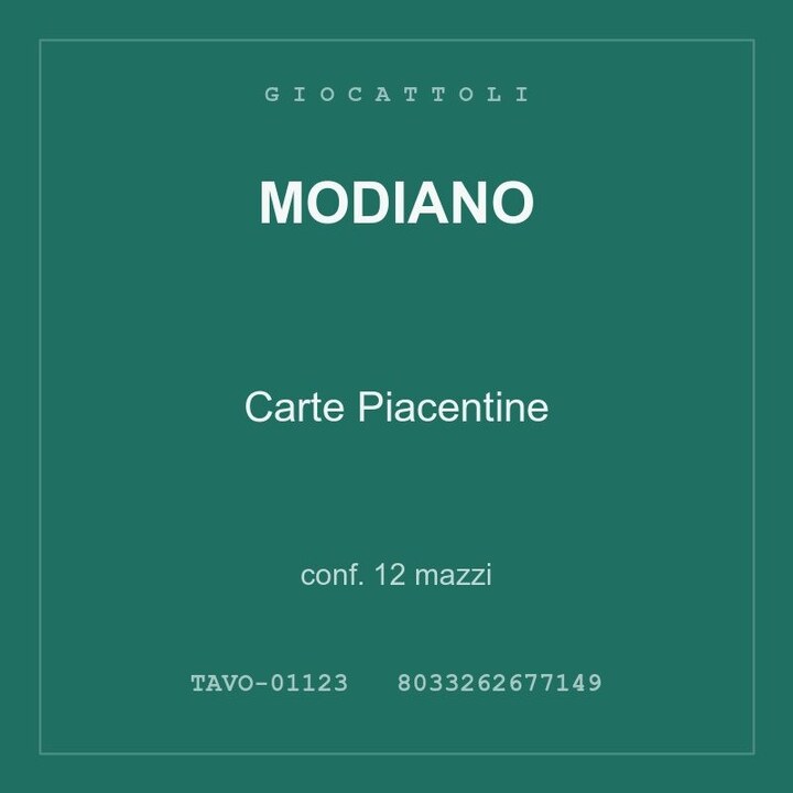Modiano Carte Piacentine — conf. 35 mazzi