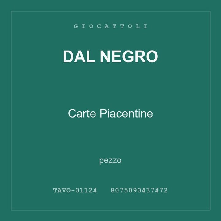 Dal Negro Carte Piacentine — conf. 3 pz