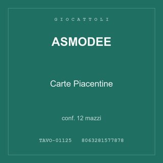 Asmodee Carte Piacentine — conf. 25 mazzi