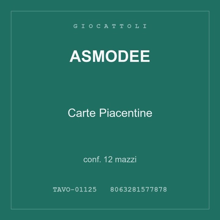 Asmodee Carte Piacentine — conf. 25 mazzi