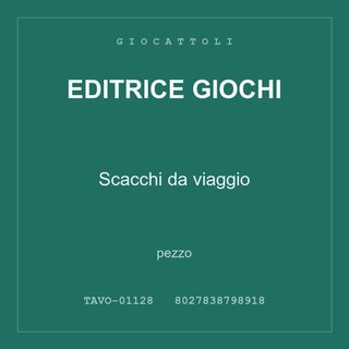 Editrice Giochi Scacchi da viaggio — conf. 2 pz
