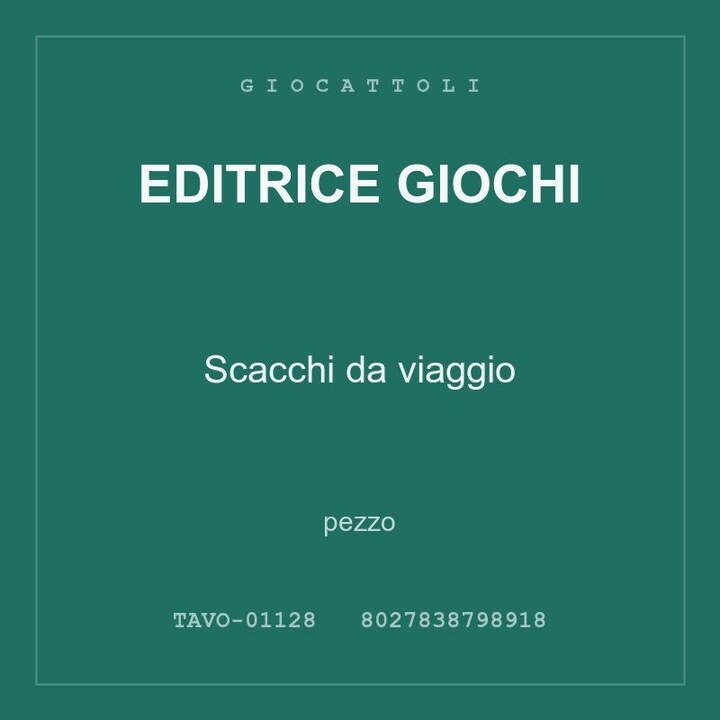Editrice Giochi Scacchi da viaggio — conf. 2 pz
