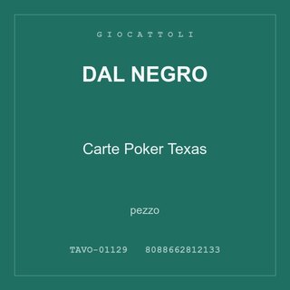Dal Negro Carte Poker Texas — conf. 3 pz