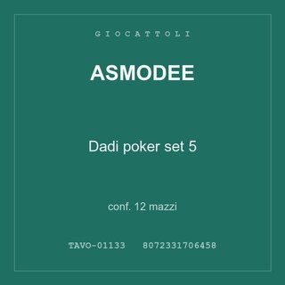 Asmodee Dadi poker set 5 — conf. 12 mazzi