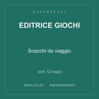 Editrice Giochi Scacchi da viaggio — conf. 6 mazzi