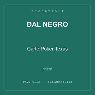 Dal Negro Carte Poker Texas — conf. 4 pz