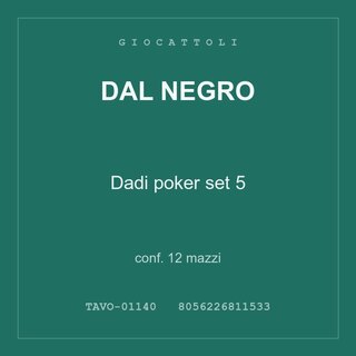 Dal Negro Dadi poker set 5 — conf. 35 mazzi