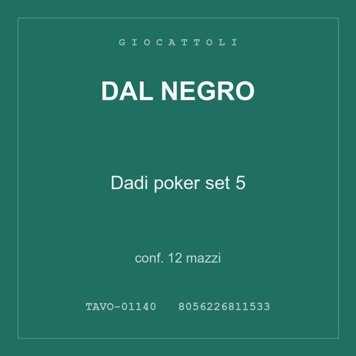 Dal Negro Dadi poker set 5 — conf. 35 mazzi