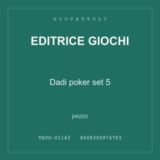 Editrice Giochi Dadi poker set 5 — pezzo