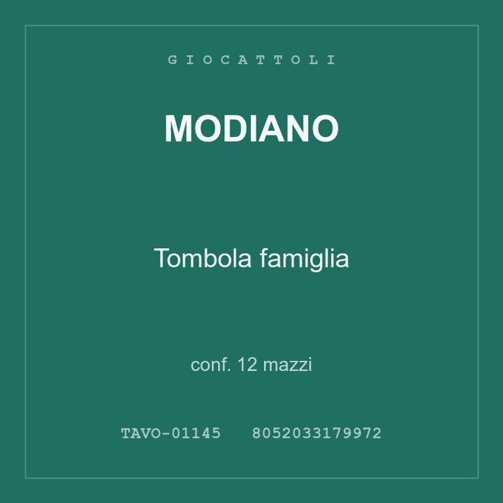 Modiano Tombola famiglia — conf. 25 mazzi
