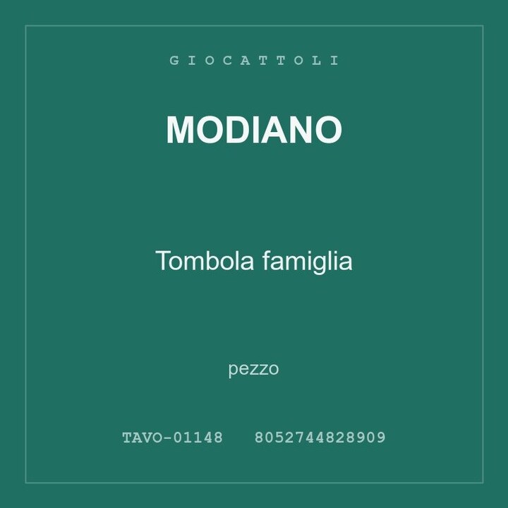 Modiano Tombola famiglia — pezzo