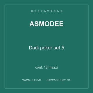 Asmodee Dadi poker set 5 — conf. 6 mazzi