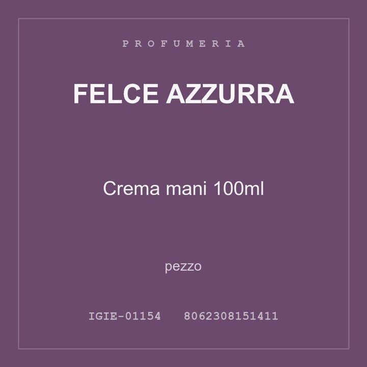 Felce Azzurra Crema mani 100ml — pezzo
