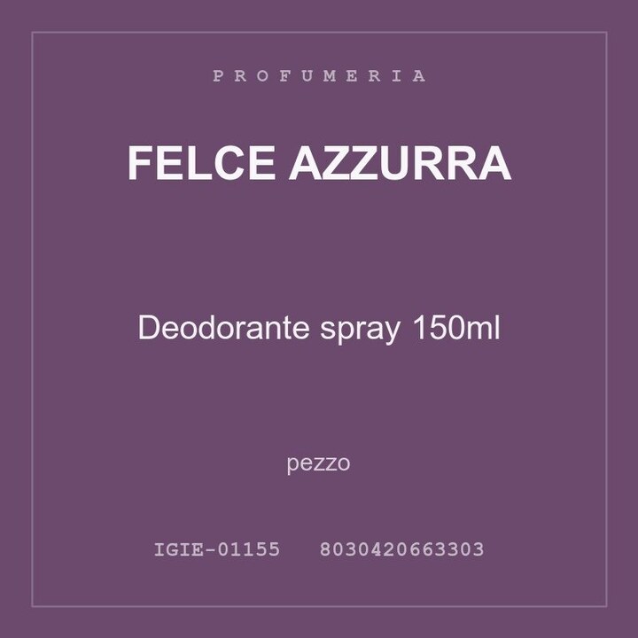 Felce Azzurra Deodorante spray 150ml — pezzo