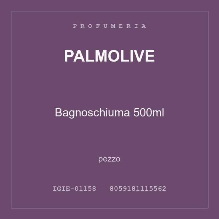 Palmolive Bagnoschiuma 500ml — pezzo