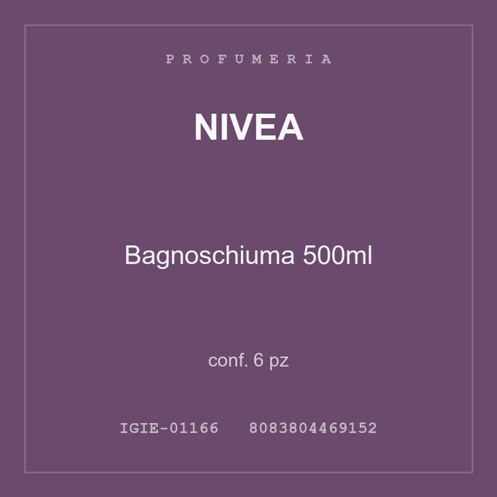 Nivea Bagnoschiuma 500ml — conf. 6 pz