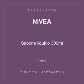 Nivea Sapone liquido 300ml — pezzo