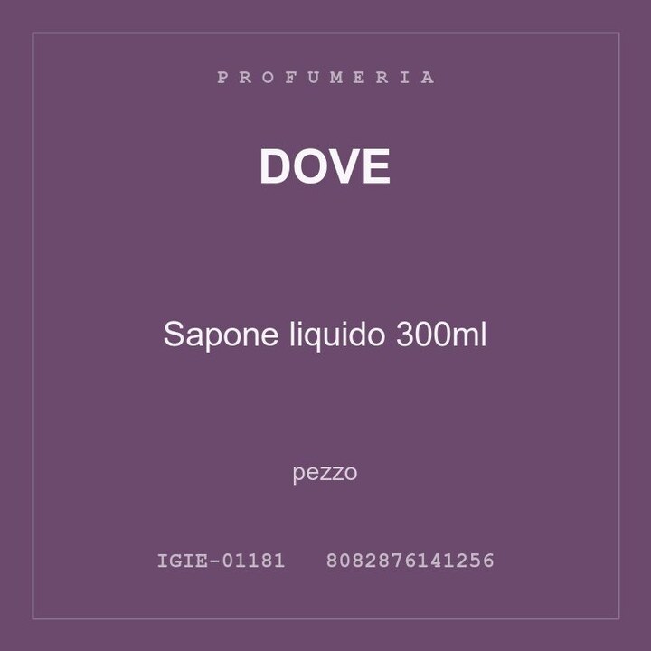 Dove Sapone liquido 300ml — conf. 8 pz