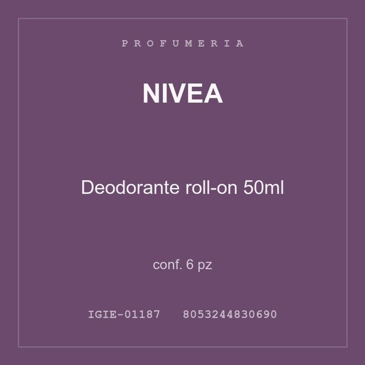 Nivea Deodorante roll-on 50ml — conf. 6 pz