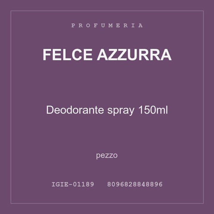 Felce Azzurra Deodorante spray 150ml — conf. 8 pz
