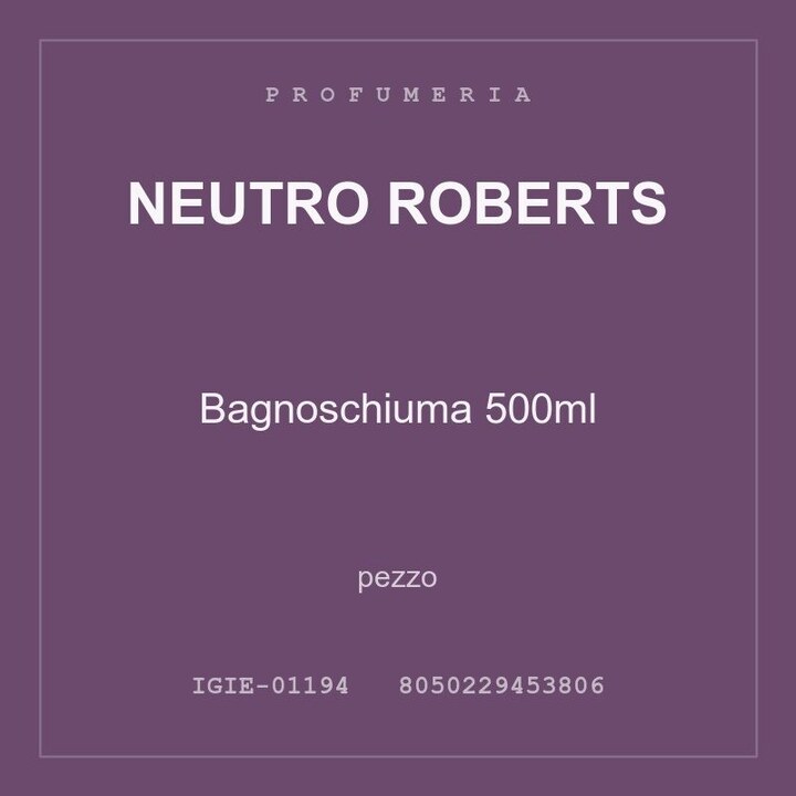 Neutro Roberts Bagnoschiuma 500ml — conf. 2 pz
