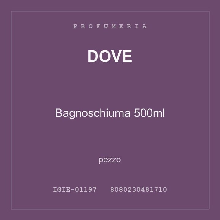 Dove Bagnoschiuma 500ml — pezzo