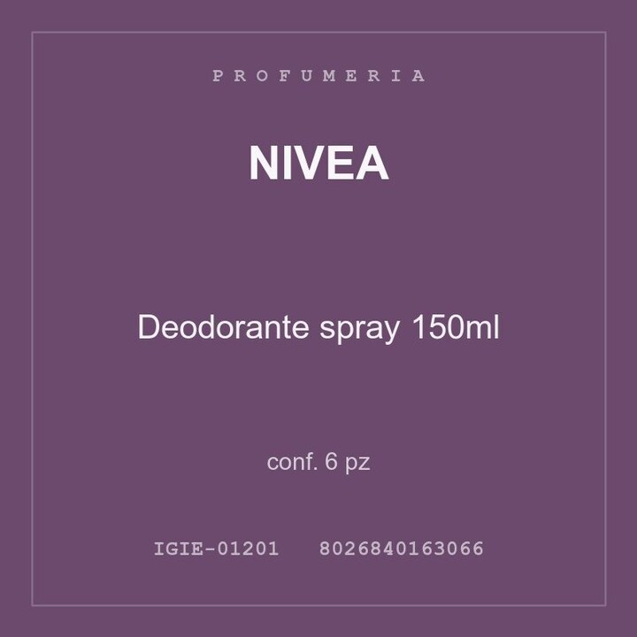 Nivea Deodorante spray 150ml — conf. 15 pz