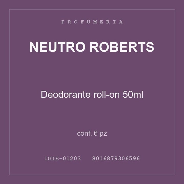 Neutro Roberts Deodorante roll-on 50ml — conf. 6 pz