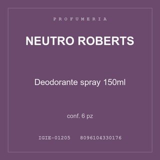 Neutro Roberts Deodorante spray 150ml — conf. 6 pz