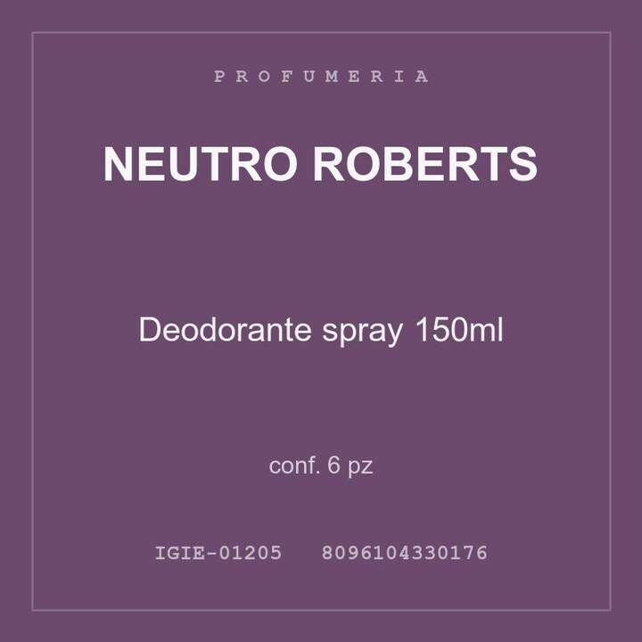 Neutro Roberts Deodorante spray 150ml — conf. 6 pz