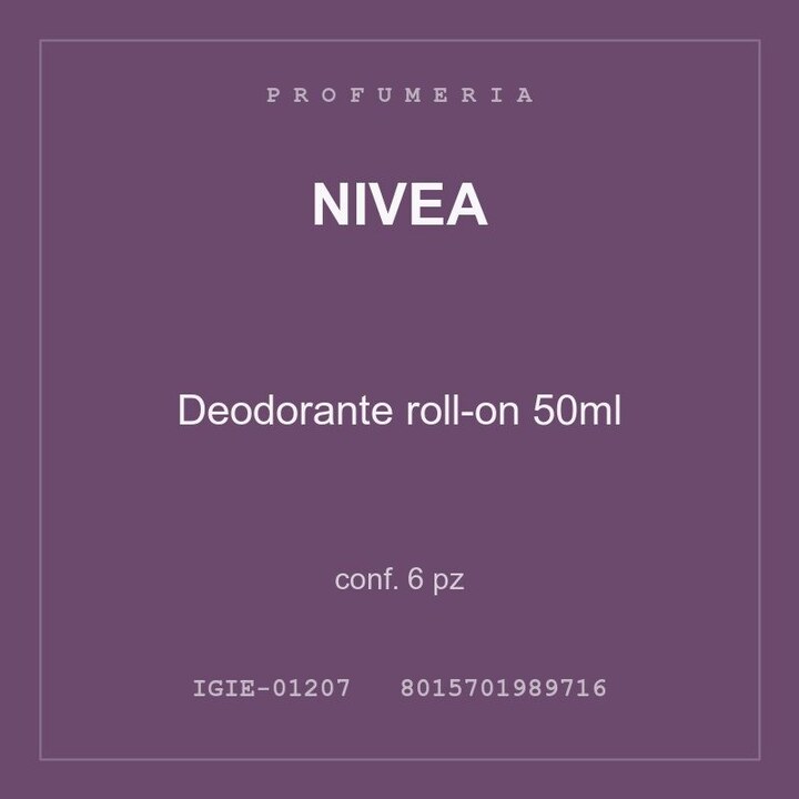 Nivea Deodorante roll-on 50ml — conf. 3 pz