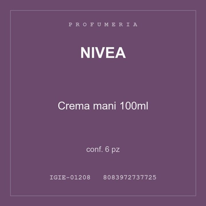 Nivea Crema mani 100ml — conf. 1 pz