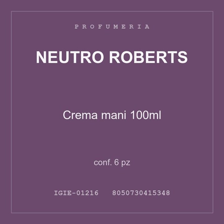 Neutro Roberts Crema mani 100ml — conf. 6 pz