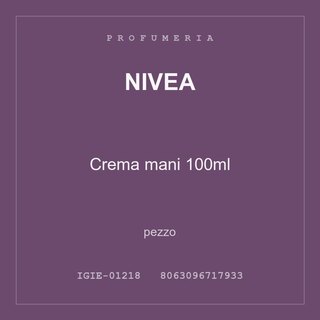 Nivea Crema mani 100ml — pezzo
