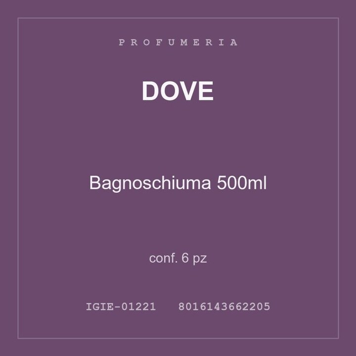 Dove Bagnoschiuma 500ml — conf. 6 pz