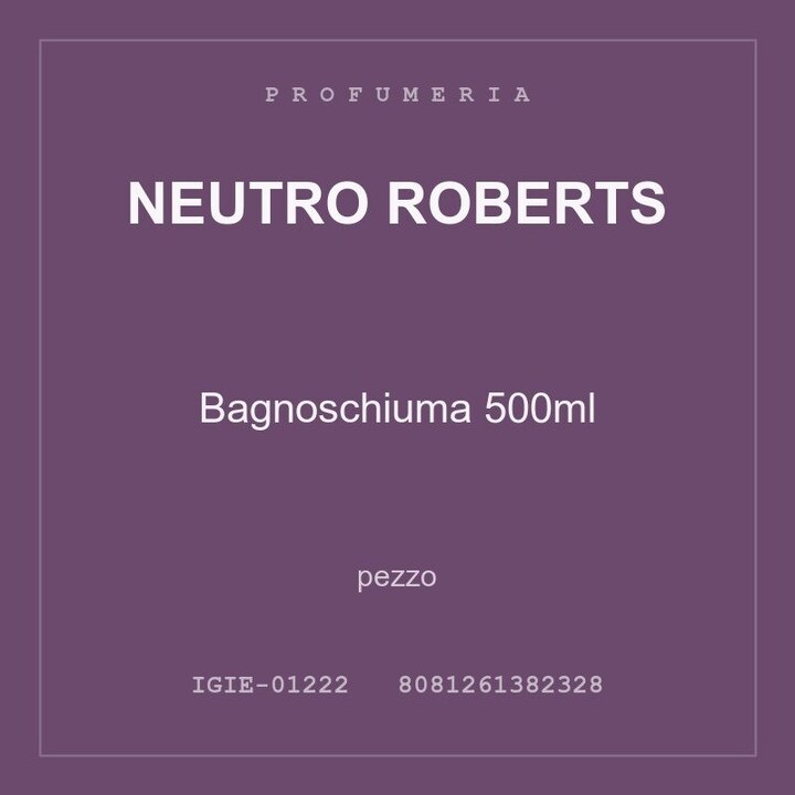 Neutro Roberts Bagnoschiuma 500ml — conf. 3 pz