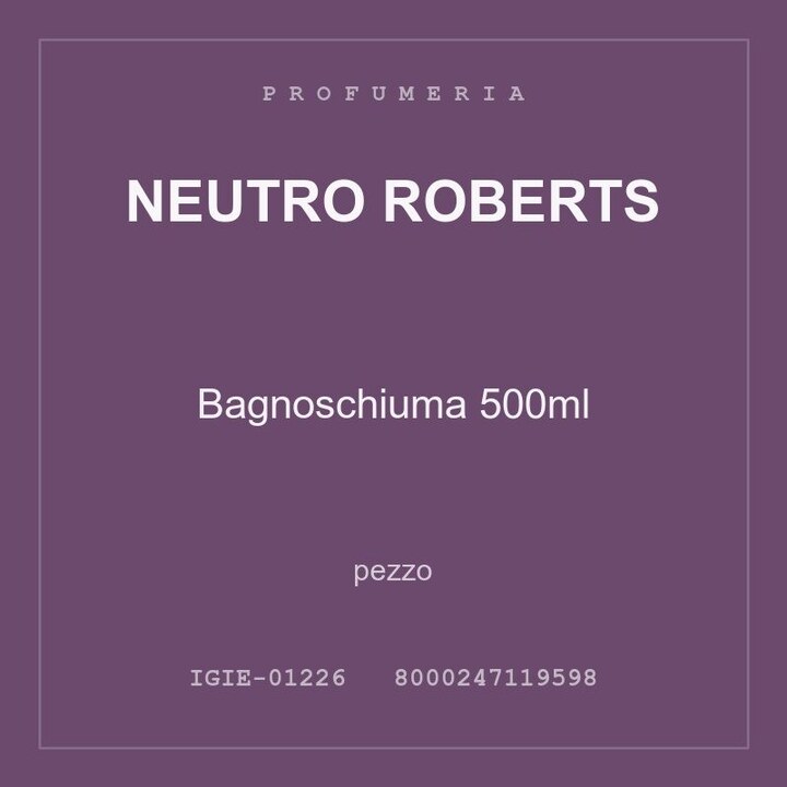 Neutro Roberts Bagnoschiuma 500ml — conf. 4 pz