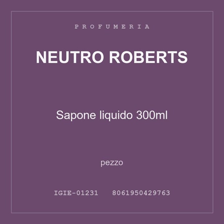 Neutro Roberts Sapone liquido 300ml — pezzo