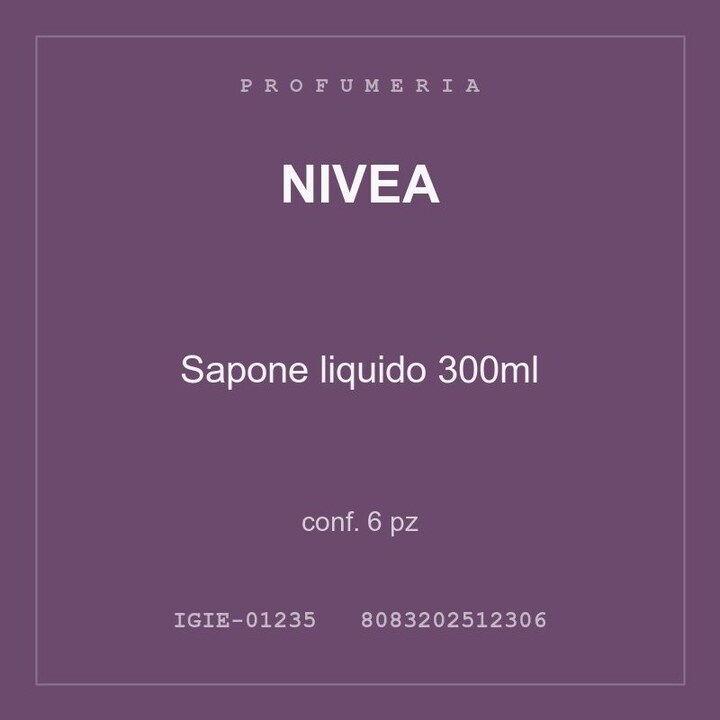 Nivea Sapone liquido 300ml — conf. 6 pz