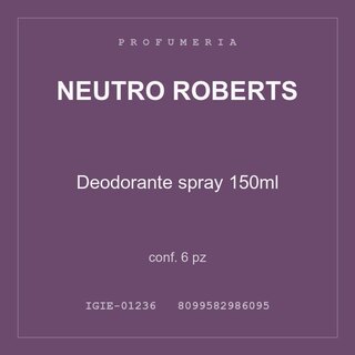 Neutro Roberts Deodorante spray 150ml — conf. 3 pz