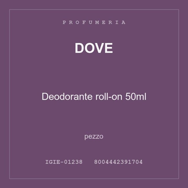 Dove Deodorante roll-on 50ml — conf. 2 pz