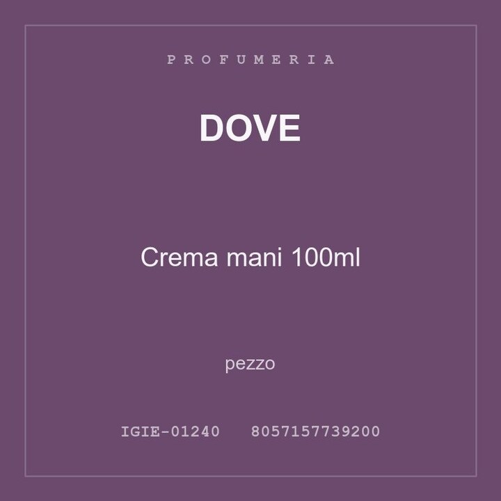 Dove Crema mani 100ml — conf. 3 pz